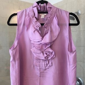 J Crew ruffle- neck blouse